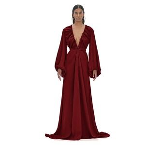 Andrea Iyamah Deep Red Gown